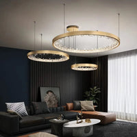 Plafonnier LED suspendu en cristal de luxe - Design moderne | Marco Lucetti