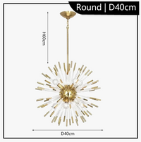 Lustre LED en cristal design moderne de luxe