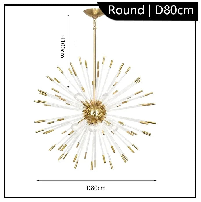 Lustre LED en cristal design moderne de luxe