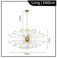 Lustre LED en cristal design moderne de luxe