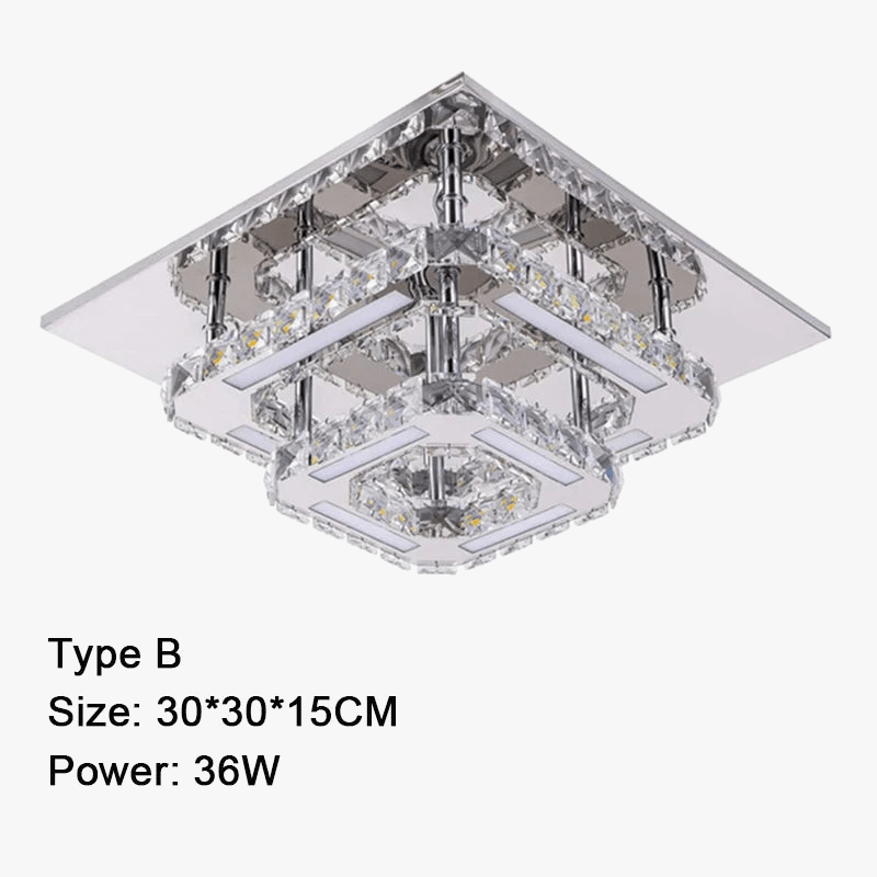 Plafonnier LED suspendu en cristal - Design nordique simpliste et moderne | Marco Lucetti