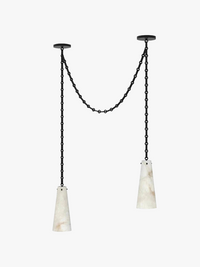 Plafonnier LED Suspendu en Marbre Sur-Mesure 2024 - Luxe Illuminé