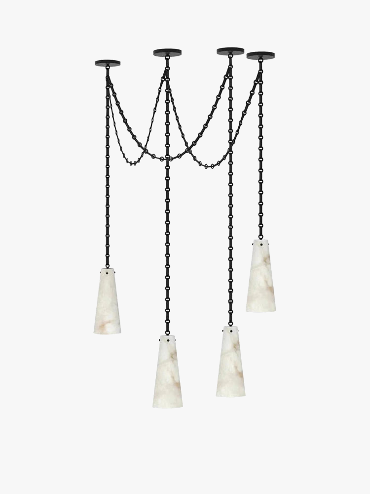 Plafonnier LED Suspendu en Marbre Sur-Mesure 2024 - Luxe Illuminé