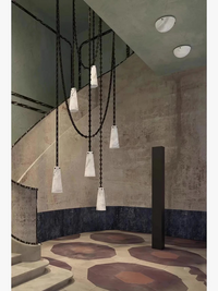 Plafonnier LED Suspendu en Marbre Sur-Mesure 2024 - Luxe Illuminé