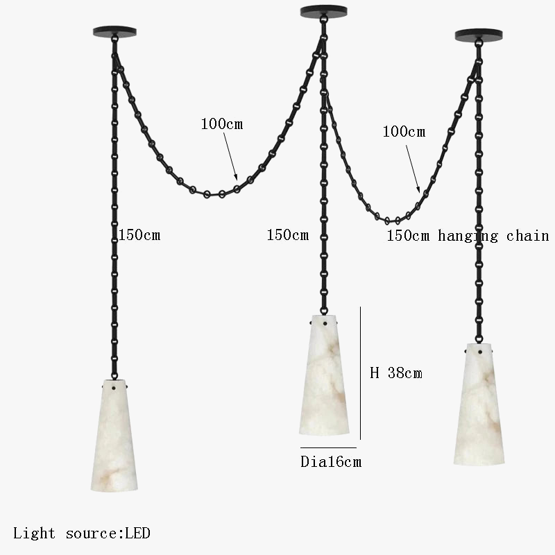 Plafonnier LED Suspendu en Marbre Sur-Mesure 2024 - Luxe Illuminé