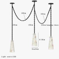Plafonnier LED Suspendu en Marbre Sur-Mesure 2024 - Luxe Illuminé