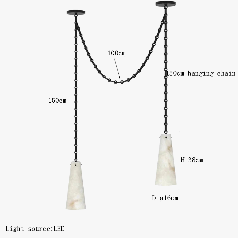 Plafonnier LED Suspendu en Marbre Sur-Mesure 2024 - Luxe Illuminé