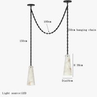 Plafonnier LED Suspendu en Marbre Sur-Mesure 2024 - Luxe Illuminé