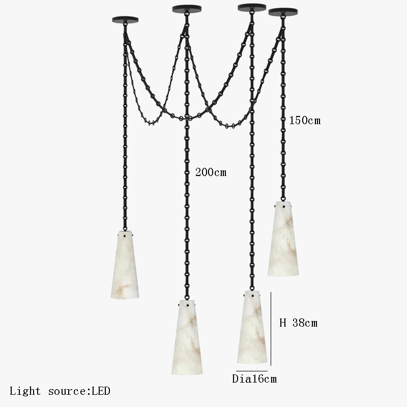Plafonnier LED Suspendu en Marbre Sur-Mesure 2024 - Luxe Illuminé