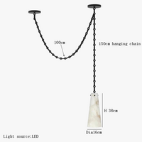 Plafonnier LED Suspendu en Marbre Sur-Mesure 2024 - Luxe Illuminé