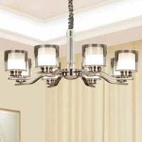 Plafonnier LED suspendu en métal nickel - Design moderne pour un luminaire décoratif intérieur | Marco Lucetti