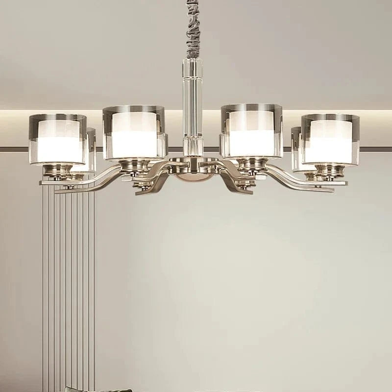 Plafonnier LED suspendu en métal nickel - Design moderne pour un luminaire décoratif intérieur | Marco Lucetti