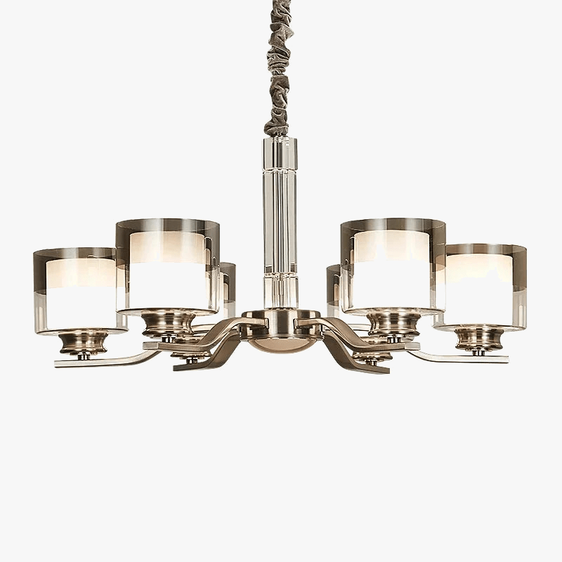 Plafonnier LED suspendu en métal nickel - Design moderne pour un luminaire décoratif intérieur | Marco Lucetti