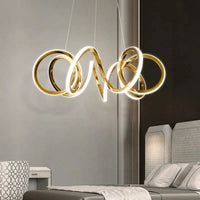 Plafonnier LED Suspendu en Silicone Doré - Design Moderne et Créatif 2024 | Marco Lucetti