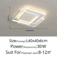 Plafonnier LED Suspendu - Luminia - Design Moderne - Décoratif d'Intérieur | Marco Lucetti B Carré 40cm / Intensité variable à distance