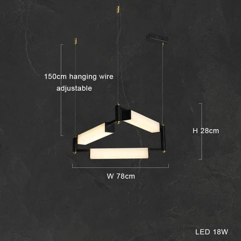 Plafonnier LED Suspendu Marbre Blanc - Design Moderne et Décoratif pour Villas | Marco Lucetti A 3lumière / Cadre argenté / Lumière chaude