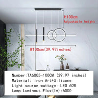 Plafonnier Led suspendu Scandinave Moderne | Marco Lucetti TA6005-100 / 3 couleurs à intensité variable / Chine