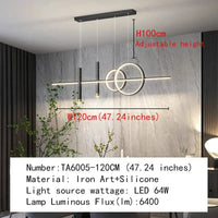 Plafonnier Led suspendu Scandinave Moderne | Marco Lucetti TA6005-120 / 3 couleurs à intensité variable / Chine