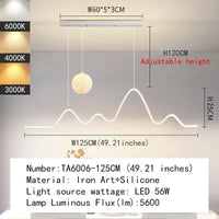 Plafonnier Led suspendu Scandinave Moderne | Marco Lucetti TA6006-125 1 / 3 couleurs à intensité variable / Chine