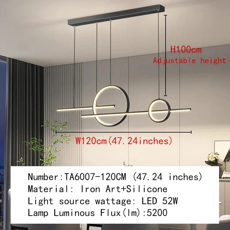 Plafonnier Led suspendu Scandinave Moderne | Marco Lucetti TA6007-120 / 3 couleurs à intensité variable / Chine