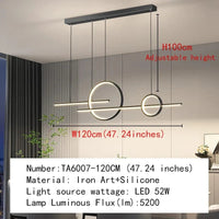 Plafonnier Led suspendu Scandinave Moderne | Marco Lucetti TA6007-120 / 3 couleurs à intensité variable / Chine