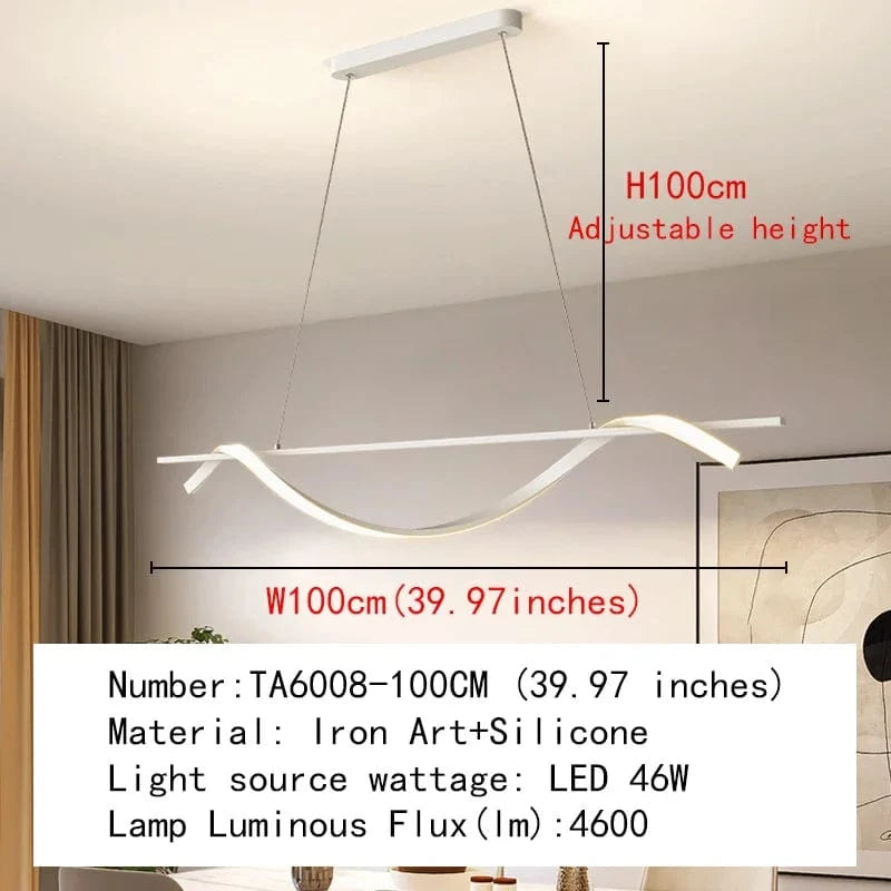 Plafonnier Led suspendu Scandinave Moderne | Marco Lucetti TA6008-100 1 / 3 couleurs à intensité variable / Chine