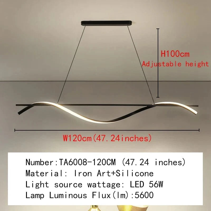 Plafonnier Led suspendu Scandinave Moderne | Marco Lucetti TA6008-120 / 3 couleurs à intensité variable / Chine