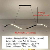 Plafonnier Led suspendu Scandinave Moderne | Marco Lucetti TA6008-120 / 3 couleurs à intensité variable / Chine