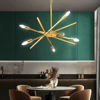 Plafonnier LED Suspendu - Style Moderne pour Décoration Intérieure | Marco Lucetti Corps de lampe doré / 4 têtes / Lumière 3 couleurs