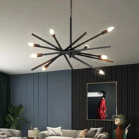 Plafonnier LED Suspendu - Style Moderne pour Décoration Intérieure | Marco Lucetti Corps de lampe noir / 4 têtes / Lumière 3 couleurs
