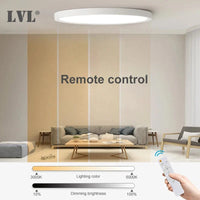 Plafonnier Led télécommandé moderne - Grain de bois doré - Ambiance  | Marco Lucetti