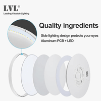 Plafonnier Led télécommandé moderne - Grain de bois doré - Ambiance  | Marco Lucetti