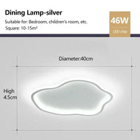 Plafonnier LED tendance pour salon salle à manger chambre d'enfants balcon nuages design | Marco Lucetti Blanc 40CM / Lumière naturelle (pas de RC)