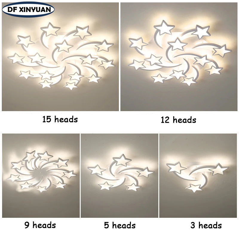 Plafonnier Etoile LED Acrylique - Design Moderne & Décoratif