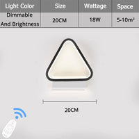 Plafonnier LED Triangles Noirs & Blancs | Marco Lucetti 1 triangle - 20cm