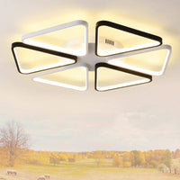 Plafonnier LED Triangles Noirs & Blancs | Marco Lucetti