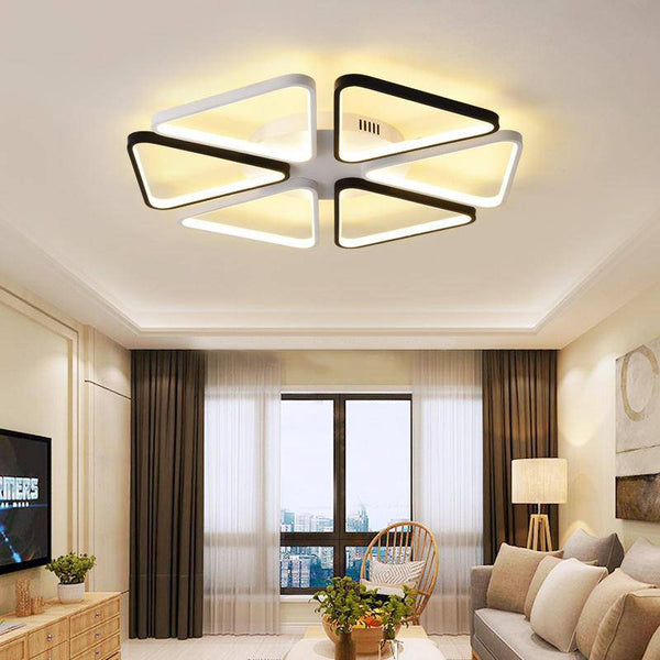 Plafonnier LED Triangles Noirs & Blancs | Marco Lucetti