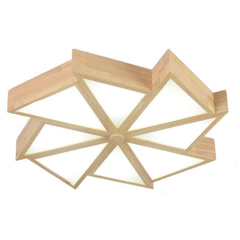 Plafonnier LED triangulaire en bois | Marco Lucetti