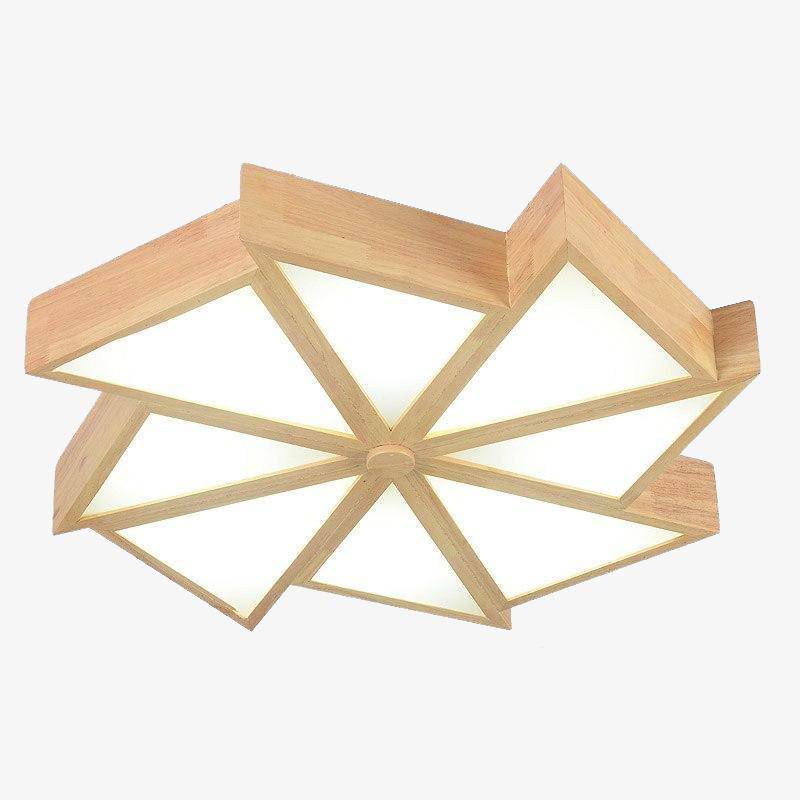 Plafonnier LED triangulaire en bois | Marco Lucetti