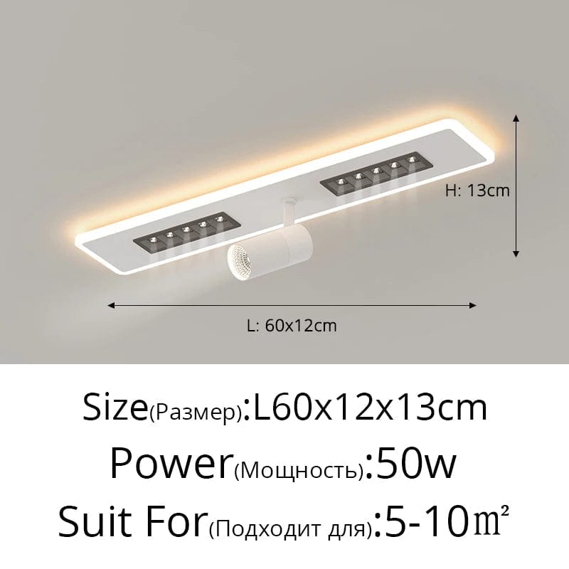 Plafonnier LED Triple Spot Longue Bande en Trois Couleurs | Marco Lucetti