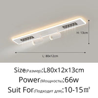 Plafonnier LED Triple Spot Longue Bande en Trois Couleurs | Marco Lucetti