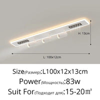 Plafonnier LED Triple Spot Longue Bande en Trois Couleurs | Marco Lucetti