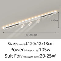 Plafonnier LED Triple Spot Longue Bande en Trois Couleurs | Marco Lucetti