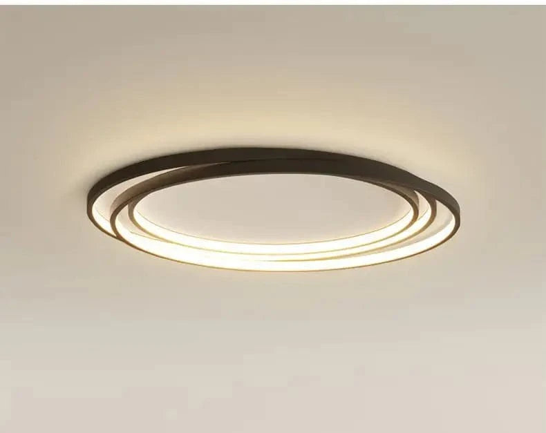 Plafonnier LED Ultra Fin Design Moderne - Nouvelle Collection 2024 by Lumina. | Marco Lucetti Noir blanc / 44 cm / Lumière blanche 6000K