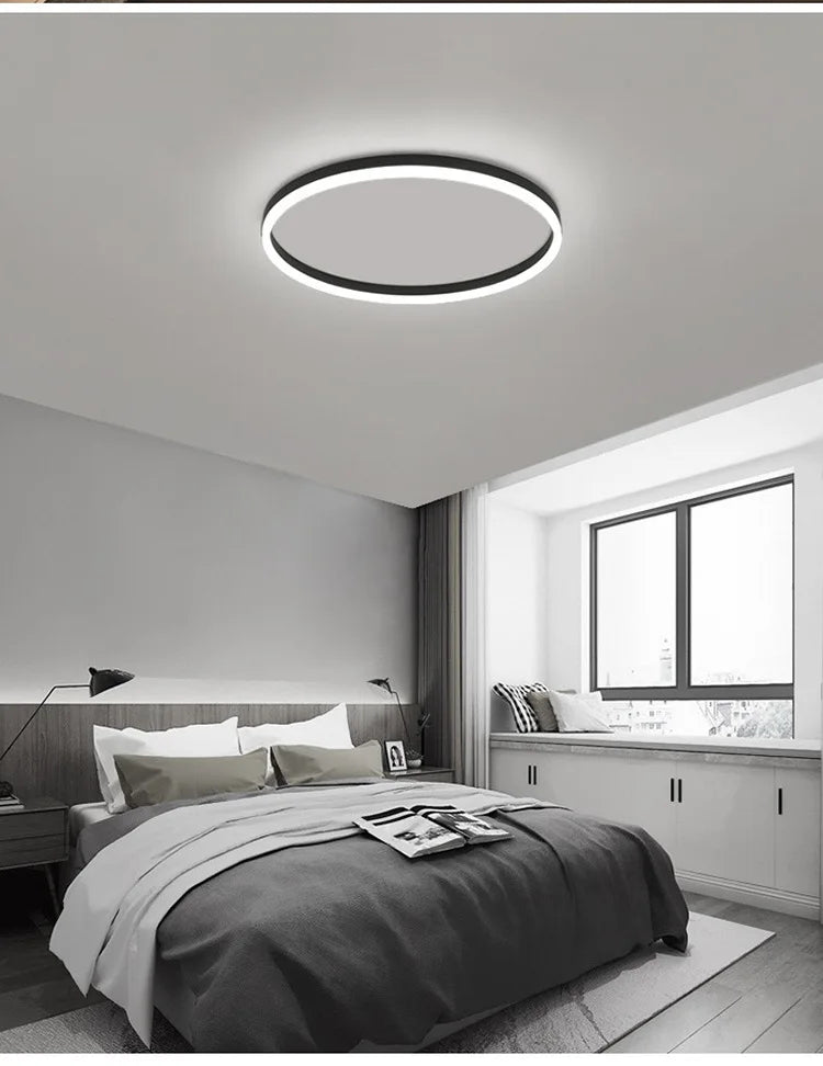 Plafonnier LED Nordic Chic Ultra-Fin - Décor Moderne