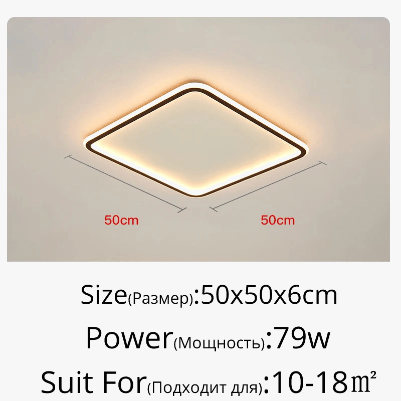 Plafonnier LED Ultra-Mince Design Moderne Intensité Réglable - Luminaire Décoratif de Luxe | Marco Lucetti