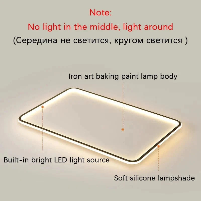 Plafonnier LED Ultra-Mince Design Moderne Intensité Réglable - Luminaire Décoratif de Luxe | Marco Lucetti