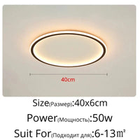 Plafonnier LED Ultra-Mince Design Moderne Intensité Réglable - Luminaire Décoratif de Luxe | Marco Lucetti Rond 40x6cm / Intensité variable avec télécommande