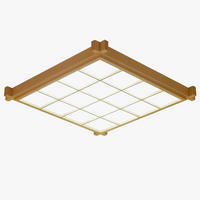 Plafonnier LED Japonais Woodskin Ultra-mince
