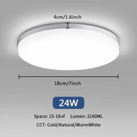 Plafonnier LED Ultra Mince - Forme Ronde & Carrée | Marco Lucetti A rond 24W / Blanc froid